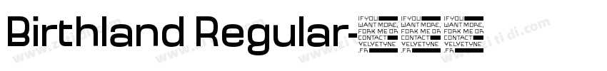 Birthland Regular字体转换